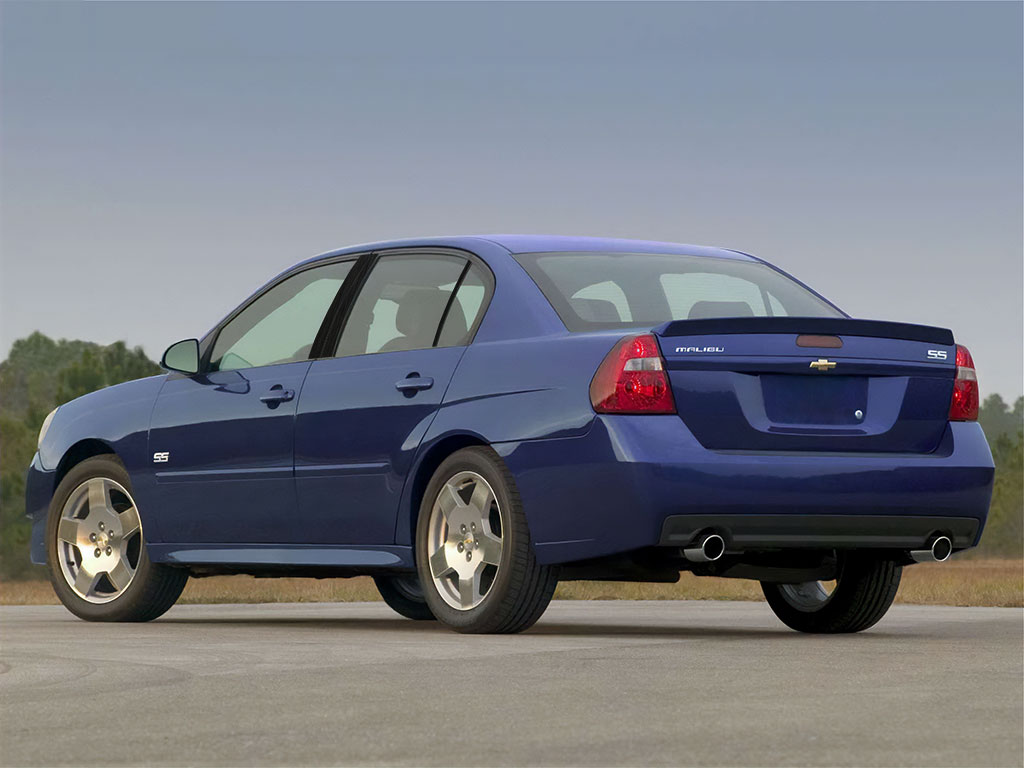 Chevrolet Malibu 2004-2007 Sedan Brushed Aluminum Black Pillar Trim