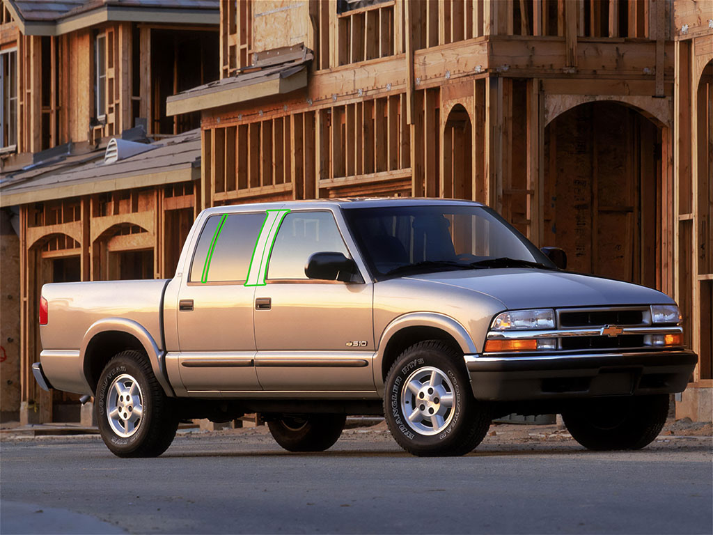 Chevrolet S-10 1994-2001 Pillar Post Trim Installation Location