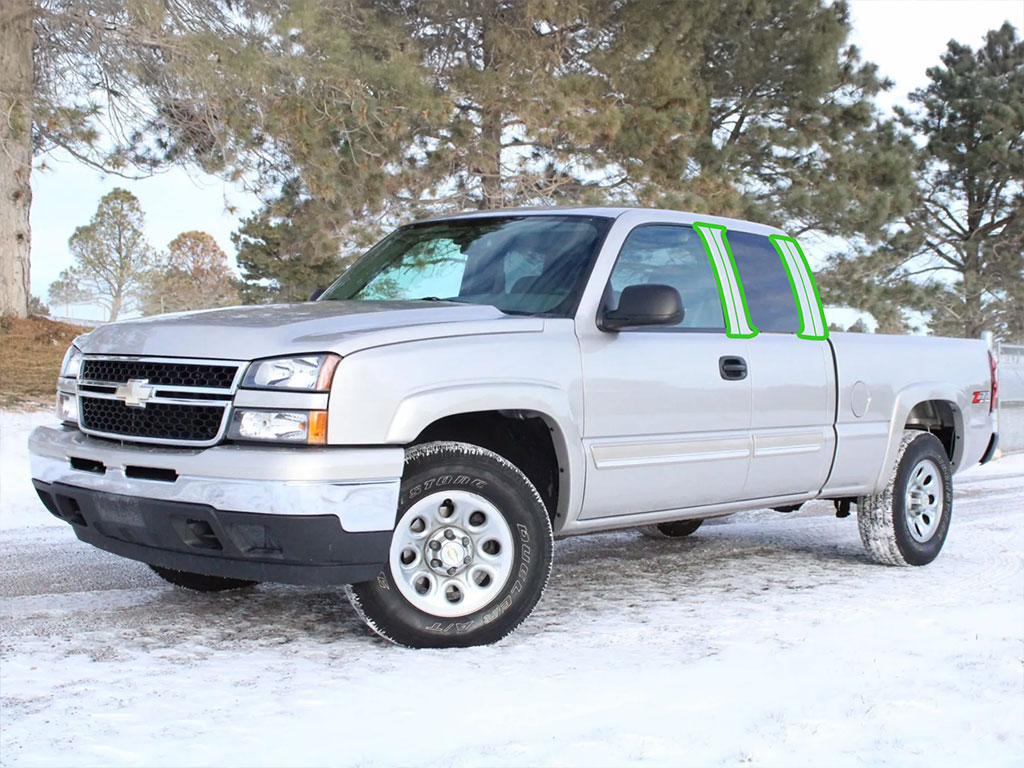 Chevrolet Silverado 2000-2006 Regular / Crew Cab Pillar Post Trim Installation Location