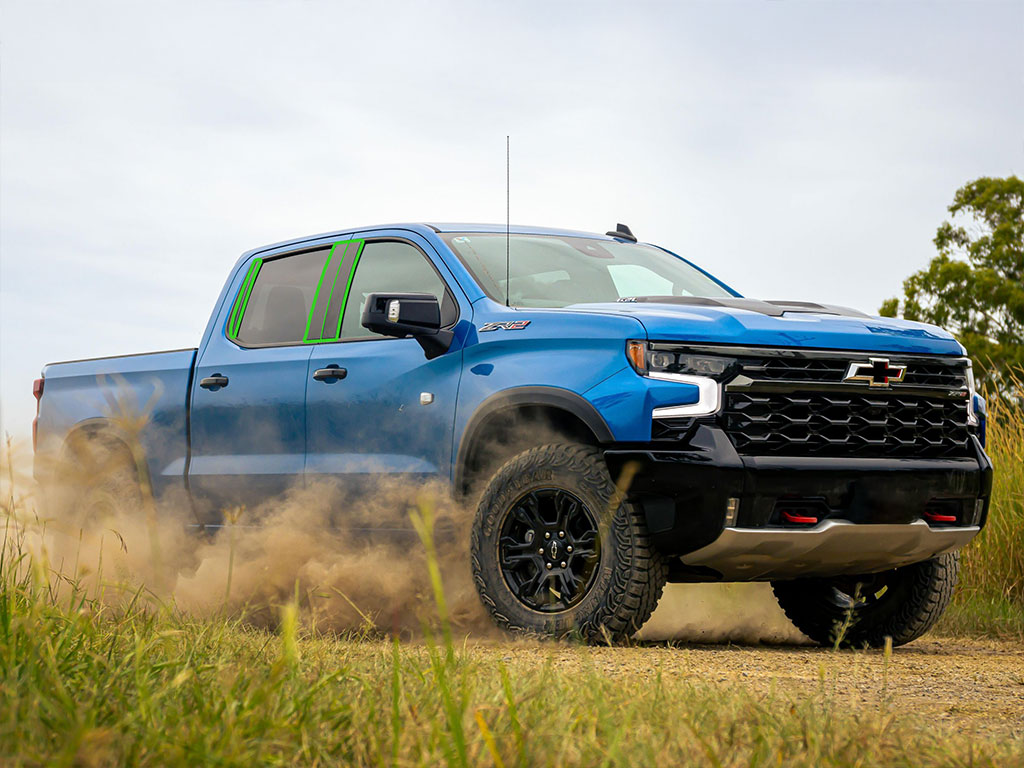 Chevrolet Silverado 2019-2024 1500 Crew Cab Pillar Post Trim Installation Location