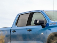 Chevrolet Silverado 2019-2024 (1500 Crew / Extended Cab) Brushed Aluminum Black Pillar Cover Diagram