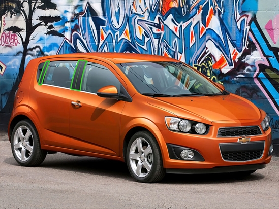 Chevrolet Sonic 2012-2015 Hatchback Pillar Post Trim Installation Location