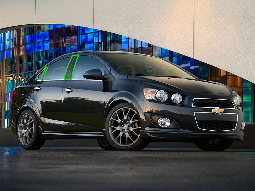 Chevrolet Sonic 2012-2015 Sedan Pillar Post Trim Installation Location