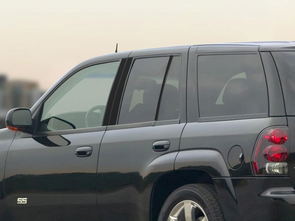 Chevrolet Trailblazer 2002-2009 Matte Black Pillar Trim Diagram