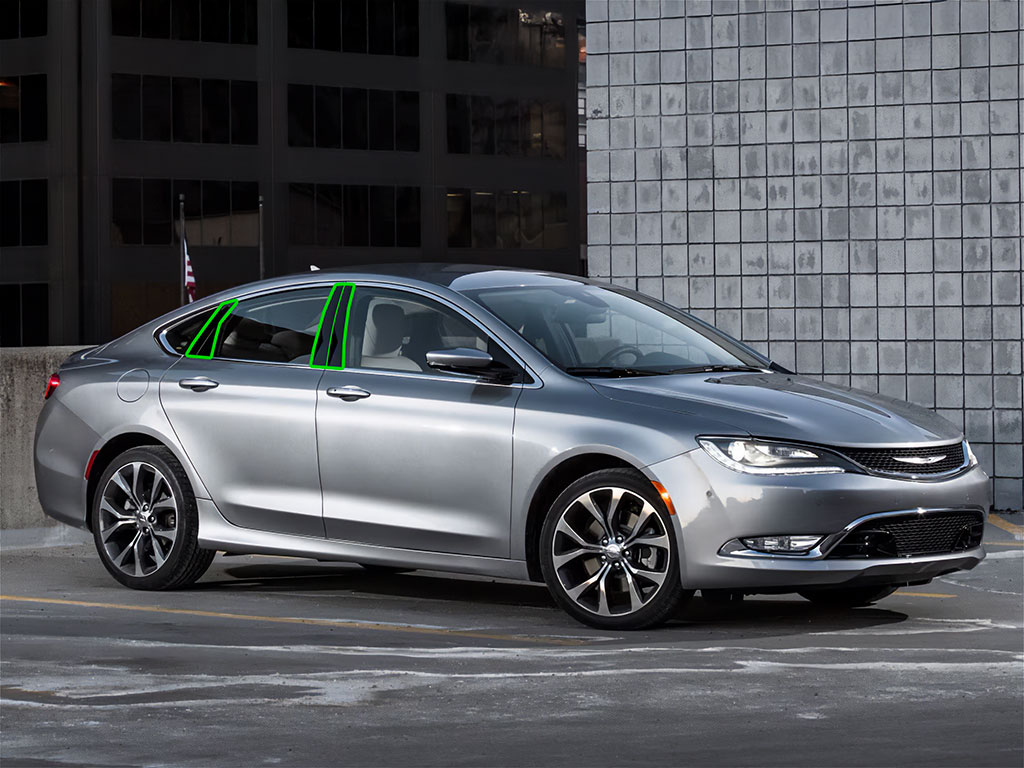 Chrysler 200 2015-2017 Sedan Pillar Post Trim Installation Location