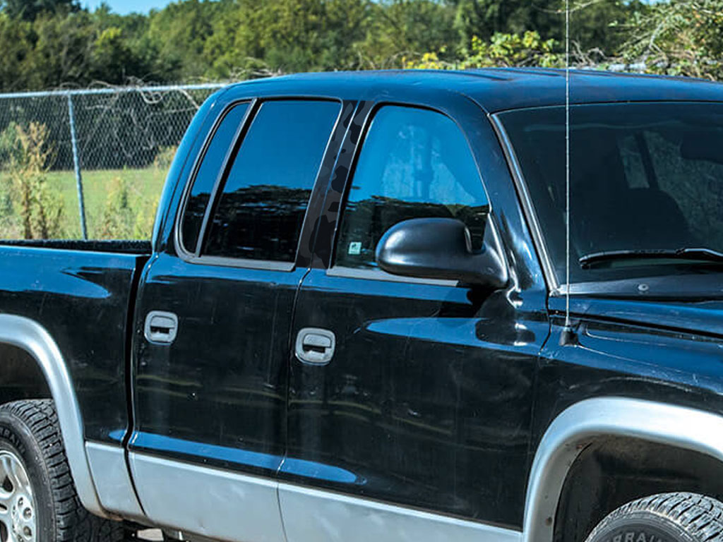 Dodge Dakota 1997-2004 Extended Cab Camo Pillar Trim Diagram