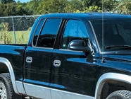 Dodge Dakota 1997-2004 (Extended Cab) Brushed Aluminum Black Pillar Cover Diagram