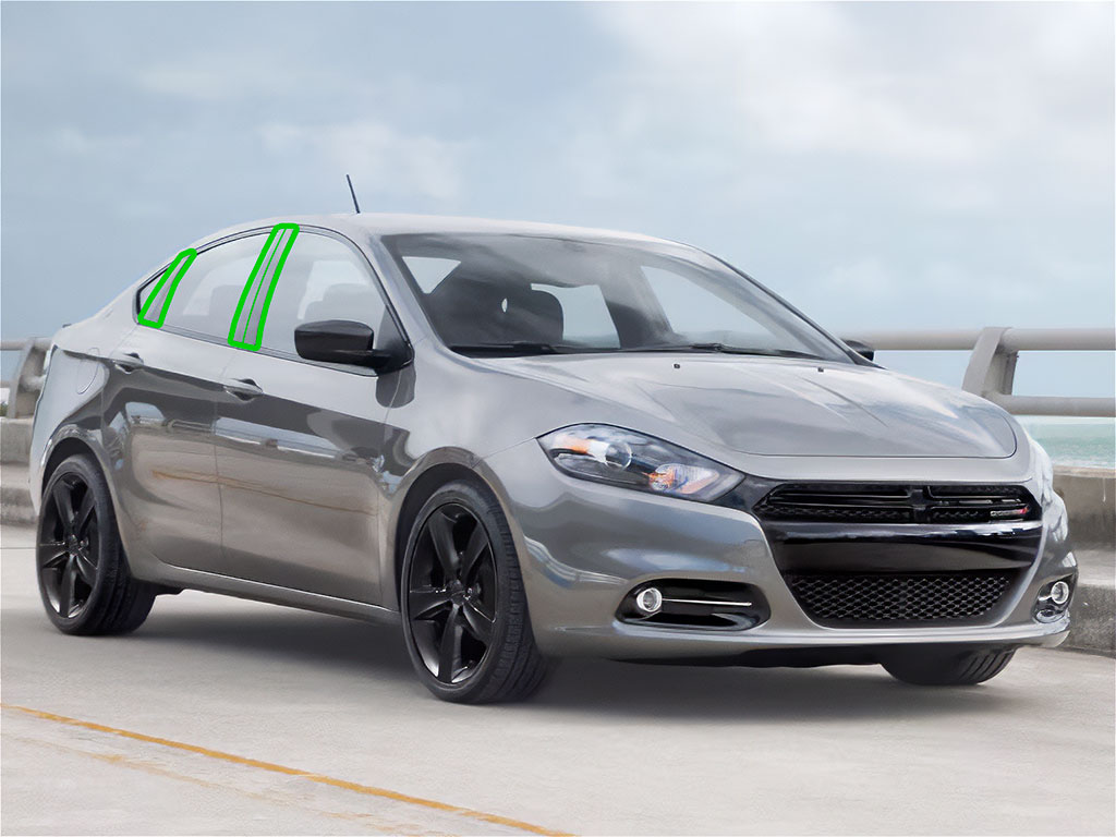 Dodge Dart 2013-2016 Pillar Post Trim Installation Location