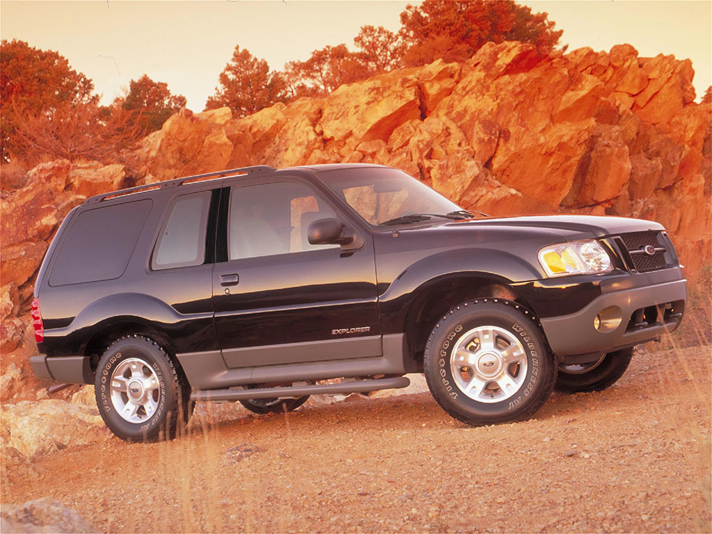 Ford Explorer 1991-2001 Sport Brushed Aluminum Black Pillar Trim