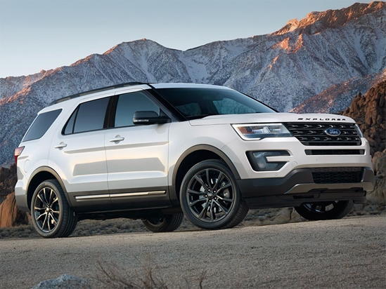 Ford Explorer 2011-2019 Brushed Aluminum Black Pillar Trim