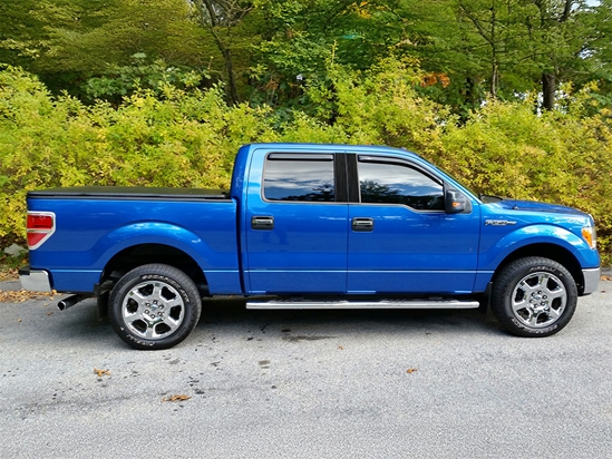 Ford F-150 2004-2014 SuperCab / SuperCrew Brushed Aluminum Black Pillar Trim