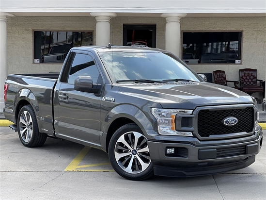 Ford F-150 2015-2024 Regular Cab Brushed Aluminum Black Pillar Trim