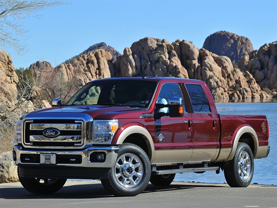 Ford F-250 1999-2014 Matte Black Pillar Trim