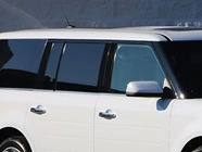 Ford Flex 2009-2019 Brushed Aluminum Black Pillar Cover Diagram