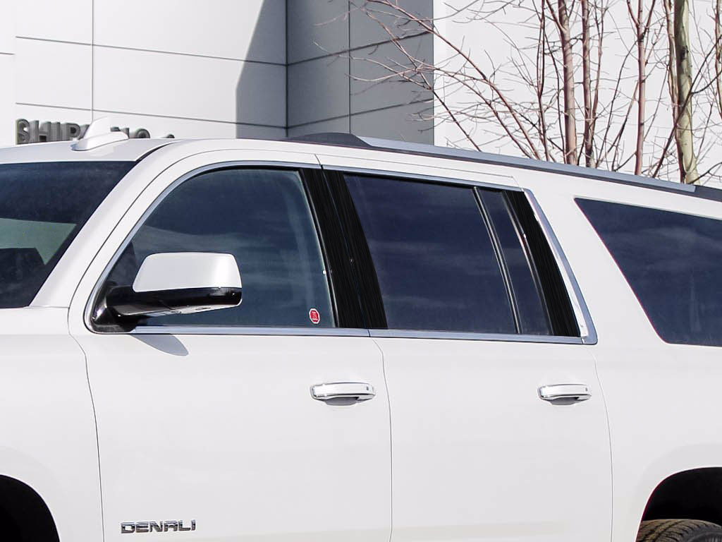 GMC Yukon 2015-2020 Brushed Aluminum Black Pillar Trim Diagram