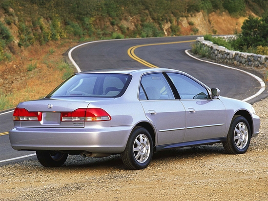 Honda Accord 1998-2002 Sedan Brushed Aluminum Black Pillar Trim