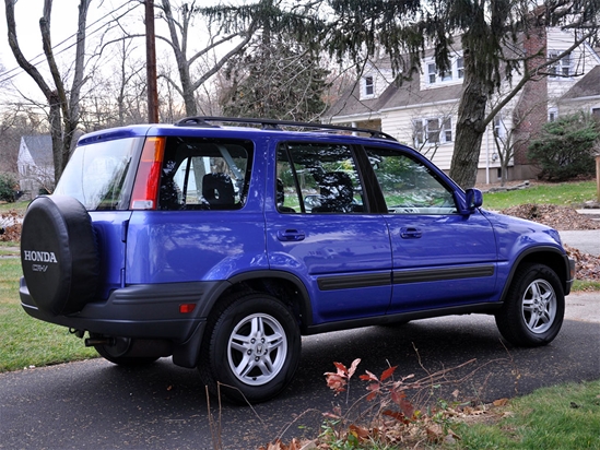 Honda CR-V 1997-2001 Brushed Aluminum Black Pillar Trim