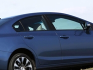 Honda Civic 2012-2015 Sedan Matte Black Pillar Trim Diagram