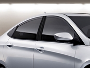 Hyundai Accent 2006-2011 Sedan Brushed Aluminum Black Pillar Trim Diagram