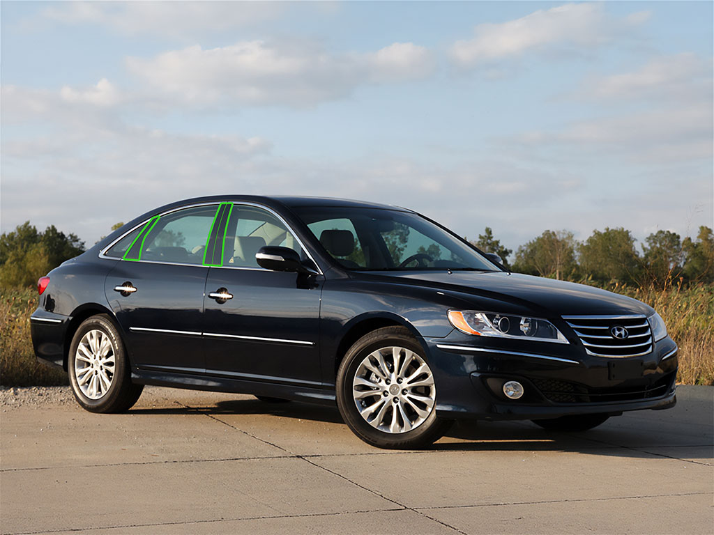 Hyundai Azera 2006-2011 Sedan Pillar Post Trim Installation Location