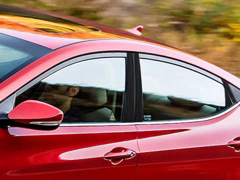 Rtrim™ Hyundai Elantra 2011-2016 Brushed Aluminum Black Pillar Post Trim