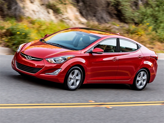 Hyundai Elantra 2011-2016 Brushed Aluminum Black Pillar Trim