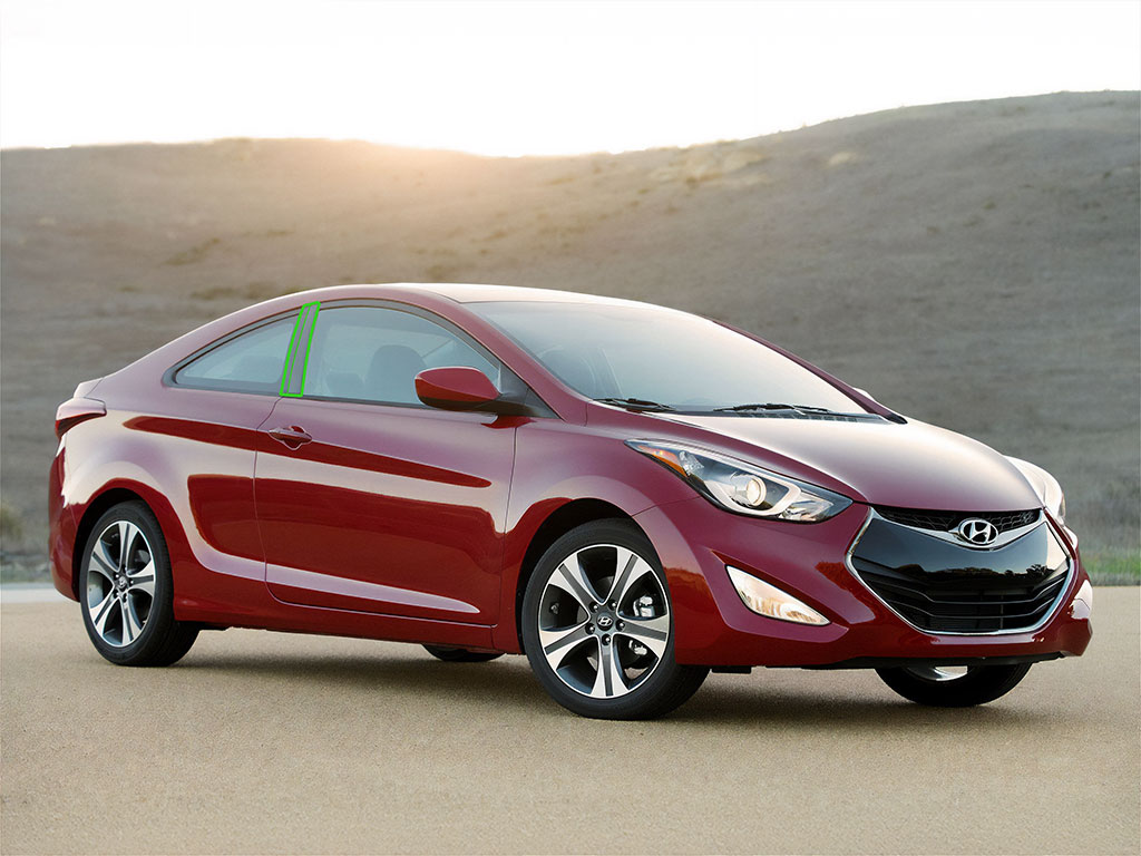 Hyundai Elantra 2013-2014 (Coupe) Pillar Post Trim Installation Location