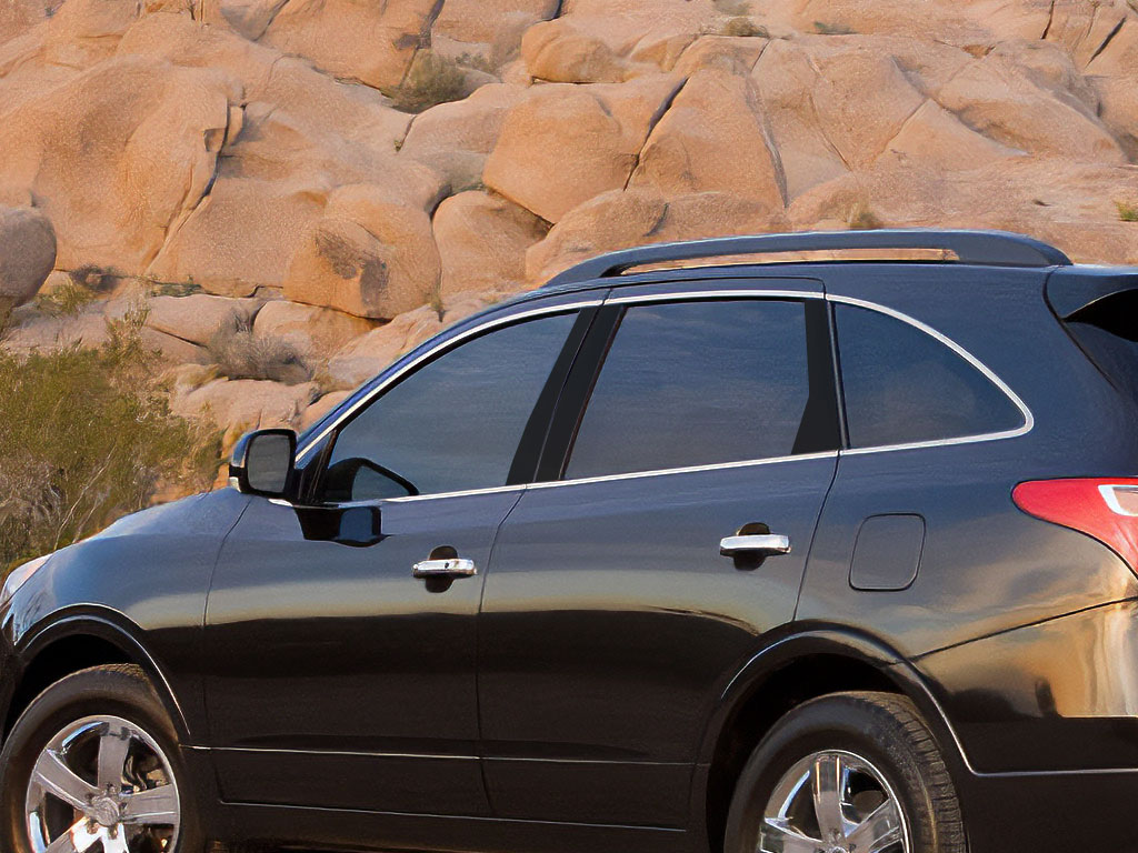 Hyundai Veracruz 2007-2012 Gloss Black Pillar Trim Diagram