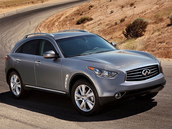 Infiniti FX35 2009-2019 Brushed Aluminum Black Pillar Trim