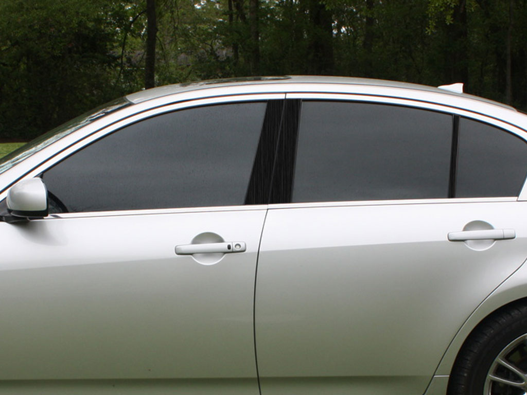 Rtrim™ Infiniti G35 2007-2008 Brushed Aluminum Black Pillar Post Trim