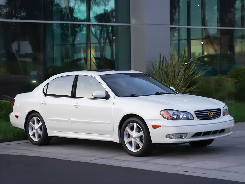 Infiniti I35 2002-2004 Brushed Aluminum Black Pillar Trim