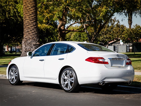 Infiniti M37 2011-2013 Brushed Aluminum Black Pillar Trim