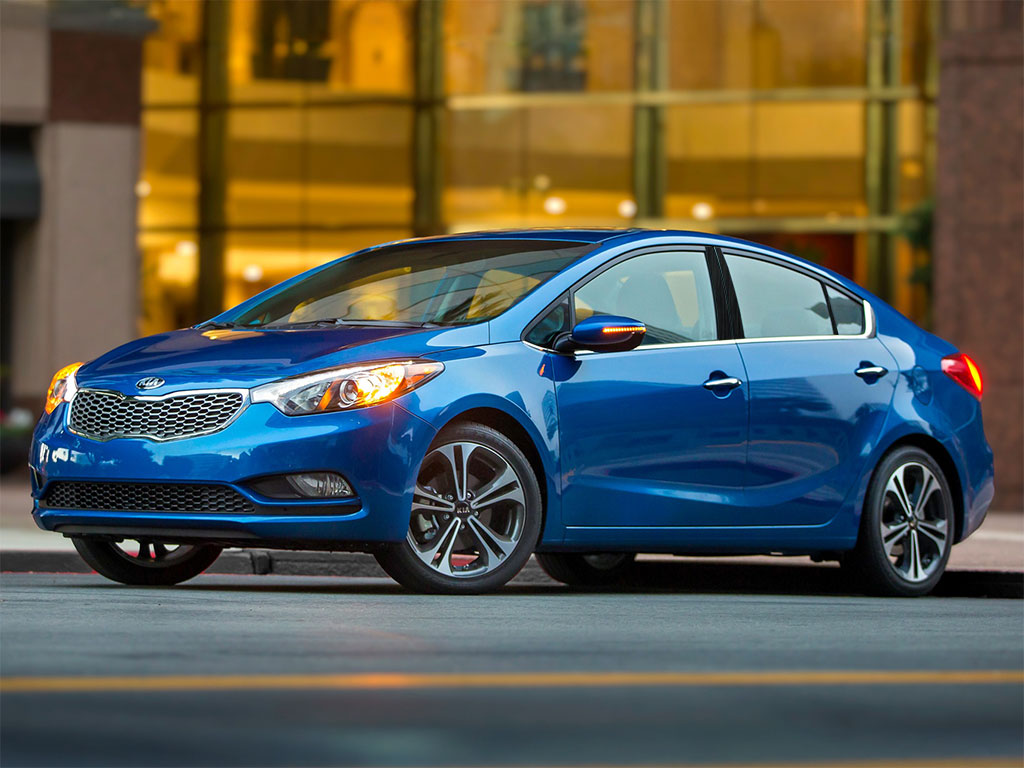 Kia Forte 2014-2016 Sedan Brushed Aluminum Black Pillar Trim