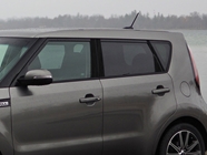 Kia Soul 2014-2019 Brushed Aluminum Black Pillar Trim Diagram