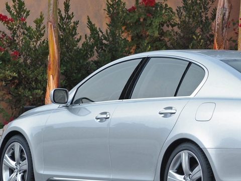 Rtrim™ Lexus GS 1998-2005 Brushed Aluminum Black Pillar Post Trim