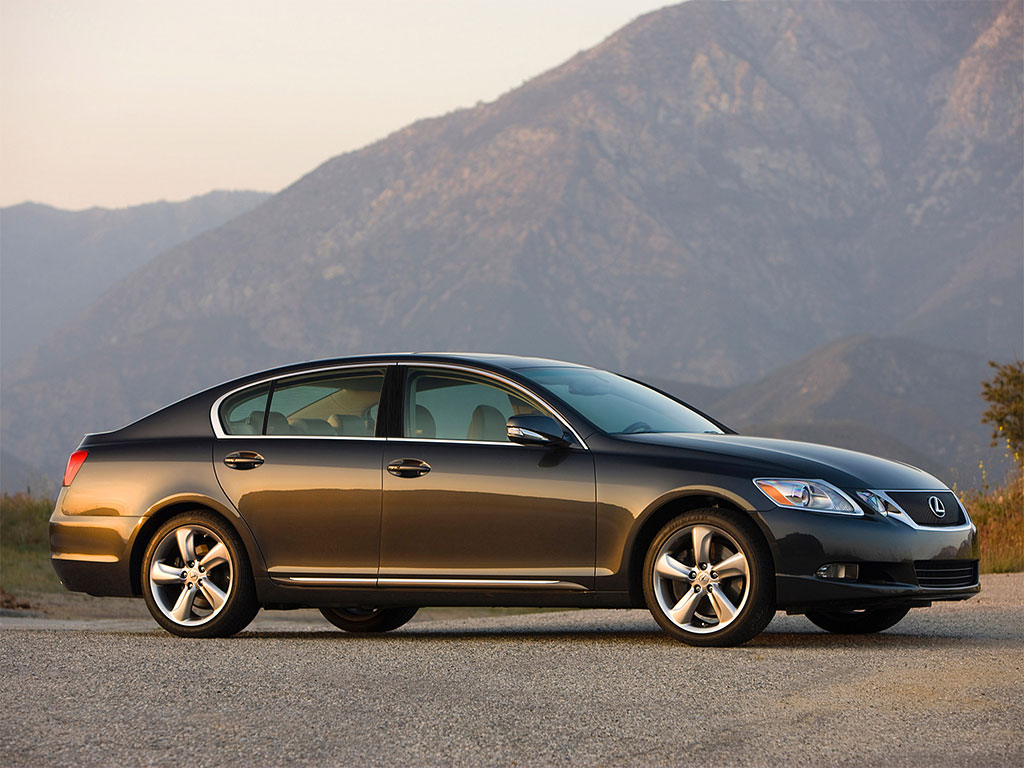 Lexus GS 2006-2012 Brushed Aluminum Black Pillar Trim