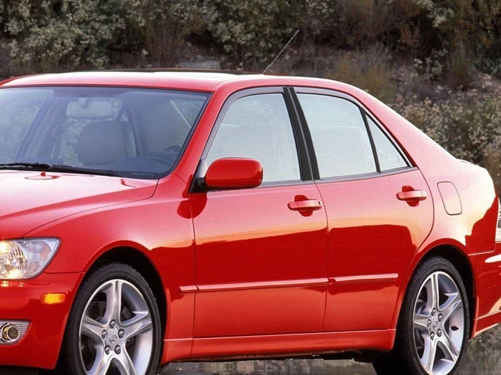 Lexus IS 2001-2005 Matte Black Pillar Trim Diagram