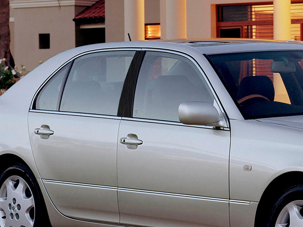 Rtrim™ Lexus LS 1996-2000 Brushed Aluminum Black Pillar Post Trim