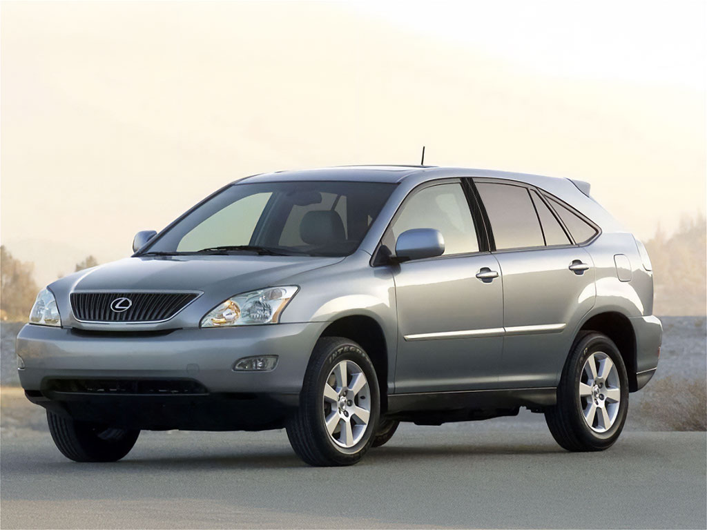 Lexus RX 1999-2003 Brushed Aluminum Black Pillar Trim