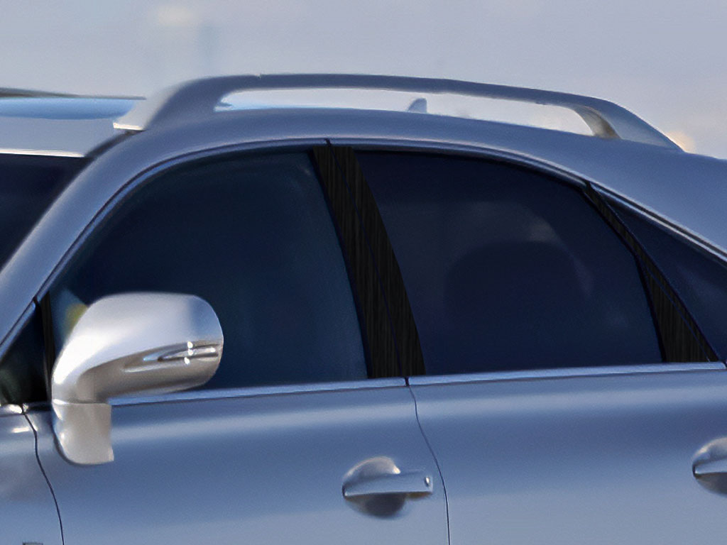 Rtrim™ Lexus RX 2010-2015 Brushed Aluminum Black Pillar Post Trim