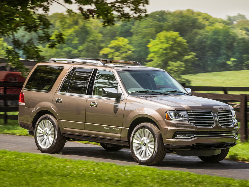 Lincoln Navigator 1998-2017 Brushed Aluminum Black Pillar Trim