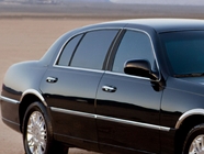 Lincoln Town Car 1998-2011 Gloss Black Pillar Trim Diagram