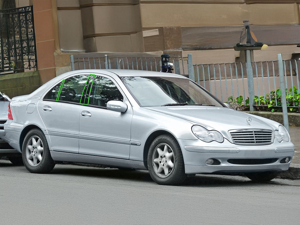 Mercedes-Benz C-Class 1994-1998 Pillar Post Trim Installation Location