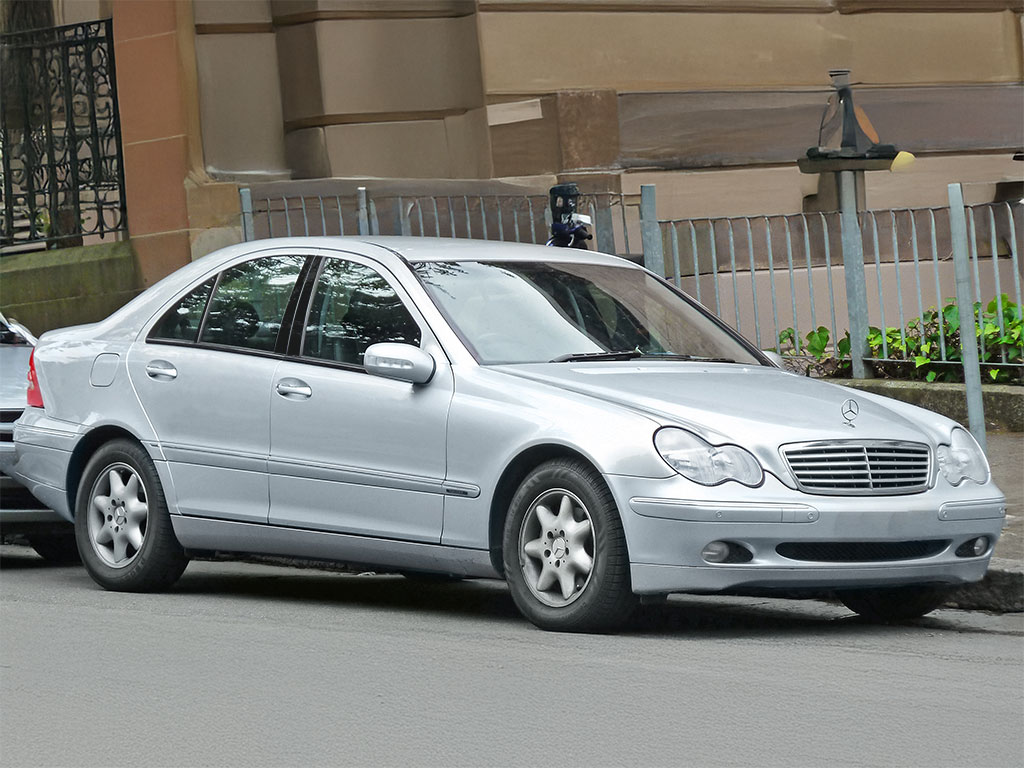 Mercedes-Benz C-Class 1994-1998 Matte Black Pillar Trim