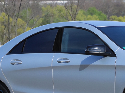 Rtrim™ Mercedes-Benz CLA-Class 2014-2018 Brushed Aluminum Black Pillar Post Trim