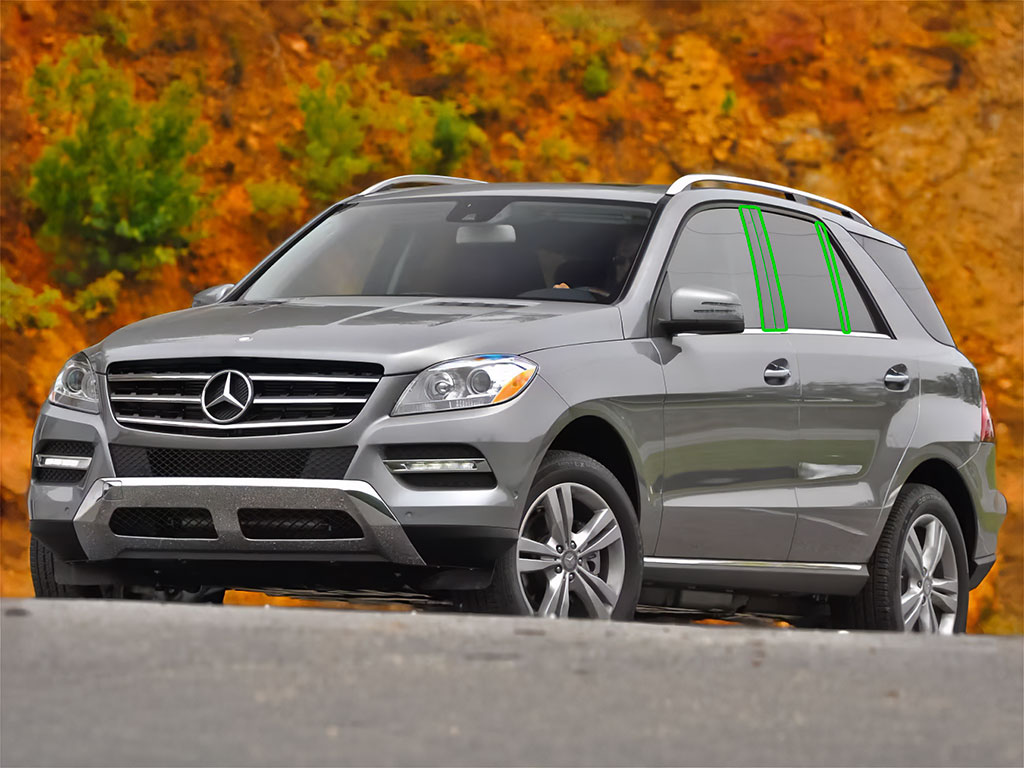 Mercedes-Benz M-Class 2012-2015 Pillar Post Trim Installation Location