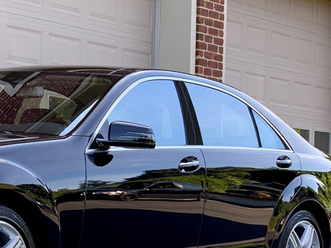 Rtrim™ Mercedes-Benz S-Class 2007-2013 Brushed Aluminum Black Pillar Post Trim (Sedan)