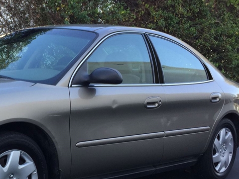 Rtrim™ Mercury Sable 1996-2005 Brushed Aluminum Black Pillar Post Trim