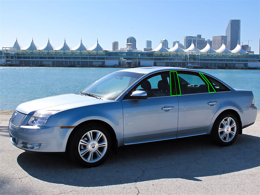 Mercury Sable 2008-2009 Pillar Post Trim Installation Location