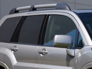 Mitsubishi Endeavor 2004-2011 Brushed Aluminum Black Pillar Trim Diagram